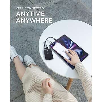 Charmast 10000mAh Portable Charger - Fast & Compact Power Bank