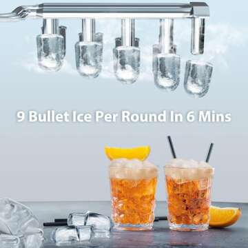 WAA Portable Ice Maker - Quick & Self-Cleaning Ice Production