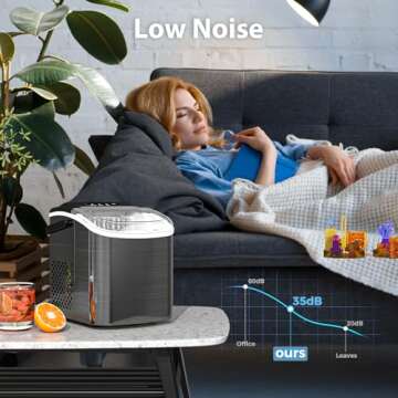 WAA Portable Ice Maker - Quick & Self-Cleaning Ice Production