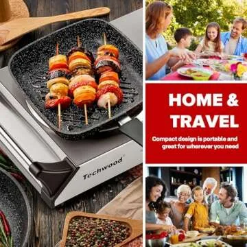 Techwood Electric Portable Stove for Home and Camping Cooking