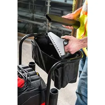 RIDGID 50353 1610RV Stainless Steel 16-Gal. Wet Dry Shop Vacuum with Cart, 6.5 Peak HP Motor, Large Wheels, Pro Hose, Drain, and Blower Port, Red