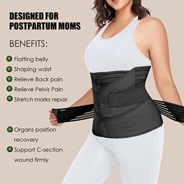 Gepoetry 3-in-1 Postpartum Belly Band for Recovery Support