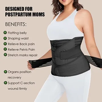 Gepoetry 3-in-1 Postpartum Belly Band for Recovery Support