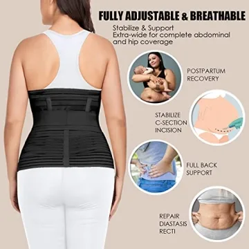 Gepoetry 3-in-1 Postpartum Belly Band for Recovery Support
