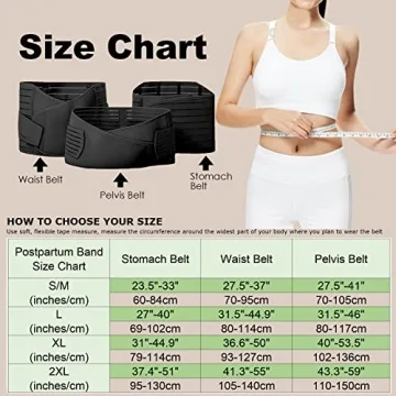 Gepoetry 3-in-1 Postpartum Belly Band for Recovery Support