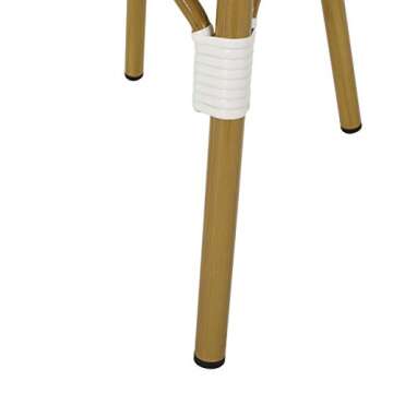 Christopher Knight Home Anastasia Outdoor French Bistro Chair (Set of 2), Blue + White + Bamboo Print Finish