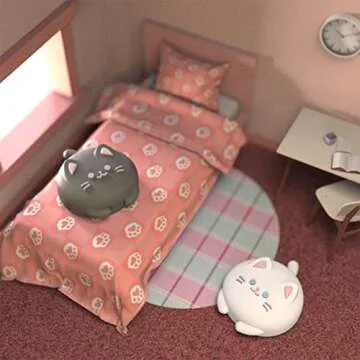 PlayVital Cute Kitty Thumbstick Caps for Nintendo Switch