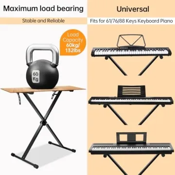 Robust AODSK Single-X Adjustable Keyboard Stand for All