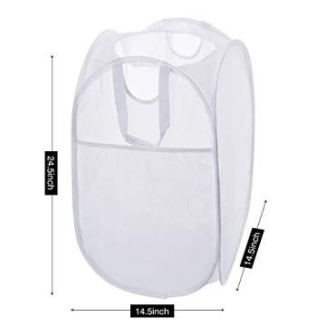 HOUSE AGAIN Strong Mesh Pop-up Laundry Hamper - Durable & Space Saving