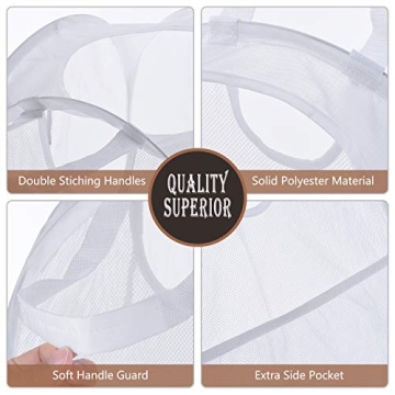 HOUSE AGAIN Strong Mesh Pop-up Laundry Hamper - Durable & Space Saving