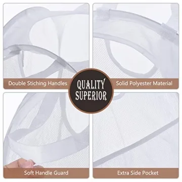 HOUSE AGAIN Strong Mesh Pop-up Laundry Hamper - Durable & Space Saving