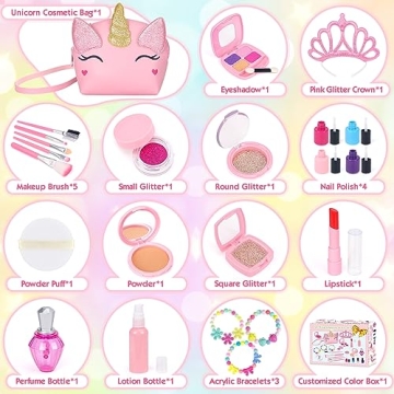 EULRGAUS Pretend Makeup Kit for Toddlers and Kids