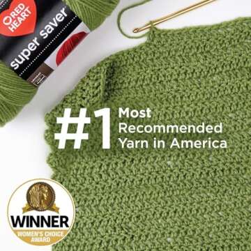 Red Heart Super Saver Aran Yarn - 3 Pack of 198g/7oz - Acrylic - 4 Medium (Worsted) - 364 Yards - Kn...