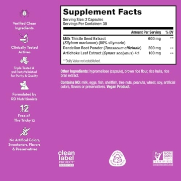 HUM Wing Man Liver Detox & Support Supplement 60 Count