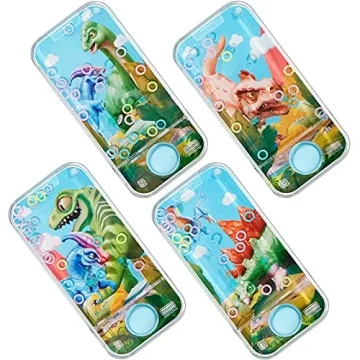 Chalyna 4 Pcs Handheld Water Games - Fun Dinosaur Ring Toss Toys!