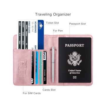 Eoehro Passport Holder with RFID Protection for Travel