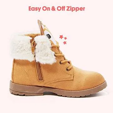 FabKids Girls Fashion Ankle Boots: Chic & Non-Slip