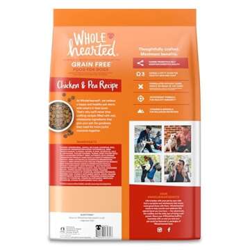 WholeHearted Grain Free All Life Stages Chicken & Pea Recipe Dry Dog Food 40 lbs.