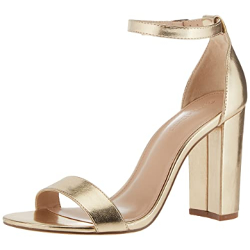 The Drop Women's Rebecca Strappy High Block Heel Sandal - Gold, 6.5