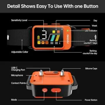 Rechargeable Smart Bark Collar for Dogs - AKUVU Bark Collar