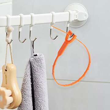 LSLCQW 5 Pack Drain Clog Remover Tool - Must-Have Kitchen & Bathroom Helper