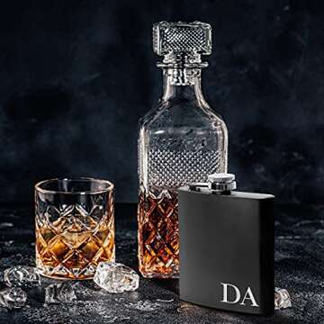 Set of 6, Groomsmen Gifts for Wedding - Personalized Groomsmen Flasks w/Optional Gift Box, Bachelor Party Team, 6 oz. Custom Engraved Hip Flasks for Best Man and Groomsman Proposal #2
