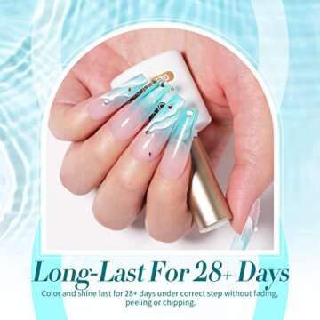 Born Pretty Jelly Gel Nail Polish Set Spring Summer Crystal Glass Translucent Pastel Gel Polish Blue Red Green Yellow Pink Soak Off UV Gel Polish 7ML 6PCS