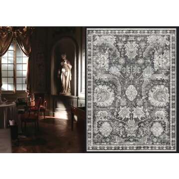 RUGSURE Washable Area Rugs - Perfect for Living Room, Bedroom, Kids Room, Nursery - Stain & Water Re...