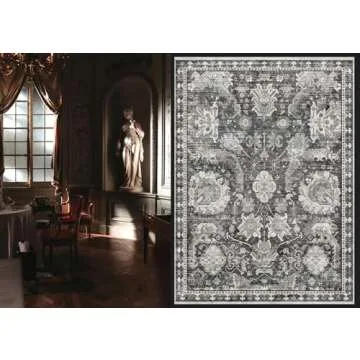 RUGSURE Washable Area Rugs - Perfect for Living Room, Bedroom, Kids Room, Nursery - Stain & Water Re...