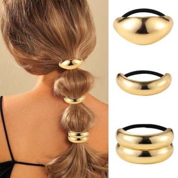 papasgix 3 PCS Metal Hair Tie Set - Chic & Functional Elitism