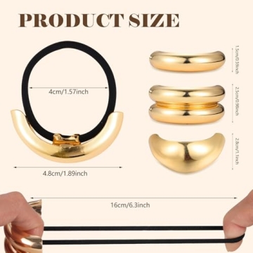 papasgix 3 PCS Metal Hair Tie Set - Chic & Functional Elitism
