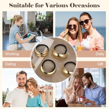 papasgix 3 PCS Metal Hair Tie Set - Chic & Functional Elitism