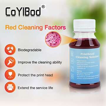 CoYlBod Inkjet Printers Printhead Cleaning kit Replacement for Epson Nozzle Cleaner 100ML