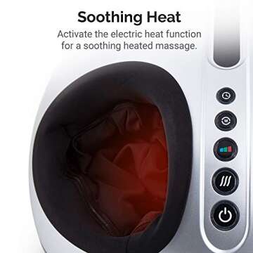 InstaShiatsu Heated Foot Massager - truMedic IS-4000 - Stress + Tension Relief - 3 Modes + 3 Intensity Settings
