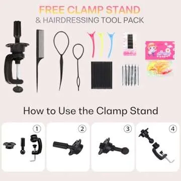 Demides Mannequin Head Human Hair 16", Braiding Doll Practice Head Made By 100% Real Hair, Cosmetology Manikin Head For Hairdressers Practice Braiding Hair Styling