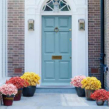 Aufind 30 Bundles Artificial Flowers, Outdoor Indoor UV Resistant Fake Flowers No Fade Faux Plastic Greenery Shrubs Garden Porch Window Box Decorating