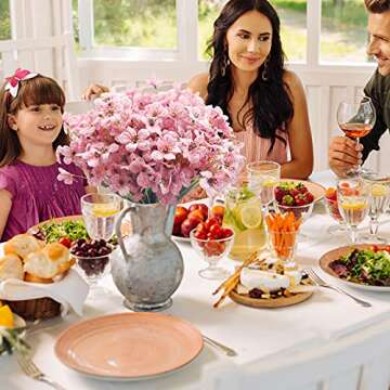 Aufind 30 Bundles Artificial Flowers, Outdoor Indoor UV Resistant Fake Flowers No Fade Faux Plastic Greenery Shrubs Garden Porch Window Box Decorating