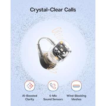 Baseus Bass BC1 Open Ear Earbuds Clip-On Headphones