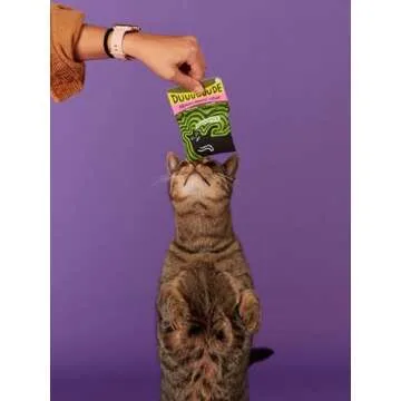 Blue Q Duuuuuuude Catnip Cat Toy. Premium Organic Catnip Grown in The USA, 100% Cotton Pouches, Kitty Graphics Sure to Delight Every Cat-Keeper.