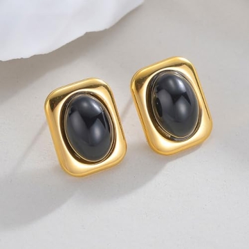 Kokoma Gold Chunky Stud Earrings - Bold & Elegant Jewelry