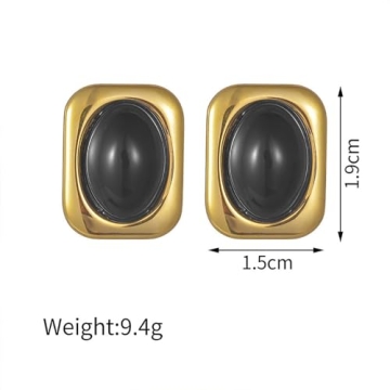 Kokoma Gold Chunky Stud Earrings - Bold & Elegant Jewelry
