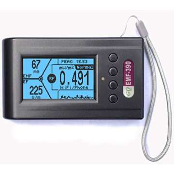 EMF Meter,Advanced GQ EMF-390 Multi-Field Electromagnetic Radiation 3-in-1 EMF ELF RF meter, 5G Cell...