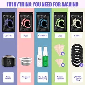TIKESI Waxing Kit - Wax Warmer for Hair Removal, Hard Wax Beans for Full Body, Legs, Face, Eyebrows, Bikini, Brazilian Waxing for Women Men