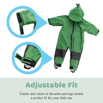 Cuddle Club Toddler Waterproof Rain Suit for Active Kids