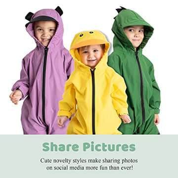 Cuddle Club Toddler Waterproof Rain Suit for Active Kids