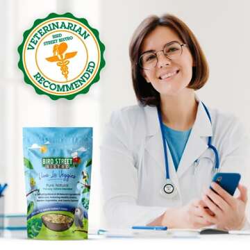 Bird Street Bistro Parrot Food - Parakeet Food - Cockatiel Food - Bird Food - Cooks in 3-15 min w/Na...
