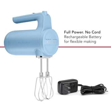 KitchenAid Cordless 7 Speed Hand Mixer - KHMB732 Blue Velvet