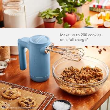 KitchenAid Cordless 7 Speed Hand Mixer - KHMB732 Blue Velvet