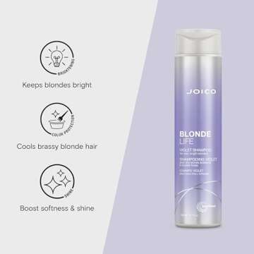 Joico Blonde Life Violet Shampoo | For Cool & Bright Blonde Hair | Neutralize Brassy Tones | Banish ...