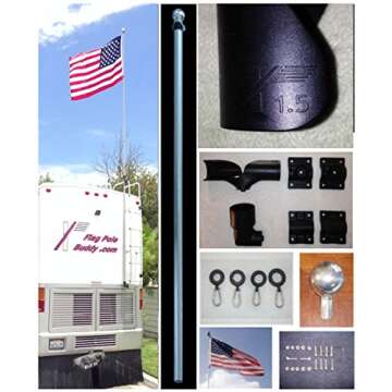 FlagPole Buddy Durable 16ft RV Flag Pole Kit for Easy Setup